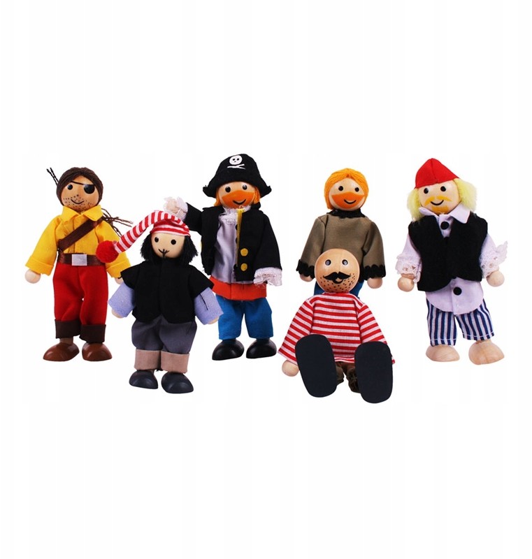 Bigjigs Lalki Piraci figurki Zestaw JT126