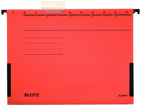 Leitz Teczka zawieszana Alpha z bokami czerwona 19860025