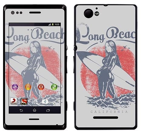 Sony Royal Sticker Royal tatuaż ścienny RS. 71822 samoprzylepny do Xperia M z motywem Long Beach RS.71822