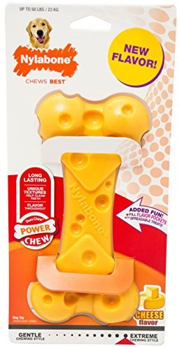 Nylabone Prowadząc Bone Dura CHEW gryzaki sera Bone psów rozgryzać do ekstremalnych smugowy,, l NCBG404P