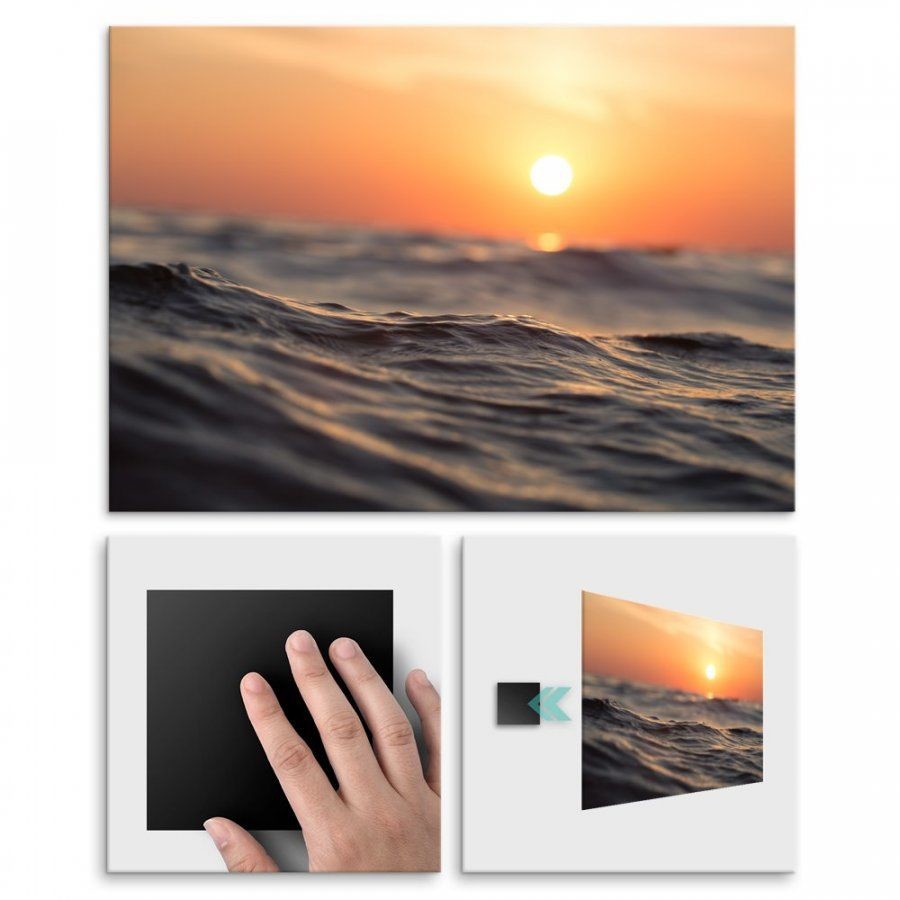 Pix4home Plakat metalowy ostatnie chwile słońca nad woda M POS-M-02058