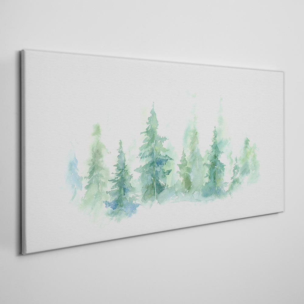 PL Coloray Obraz na Płótnie Akwarela drzewa las 140x70cm