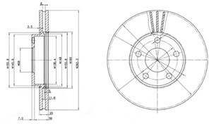 Delphi Tarcza hamulcowa BG3199