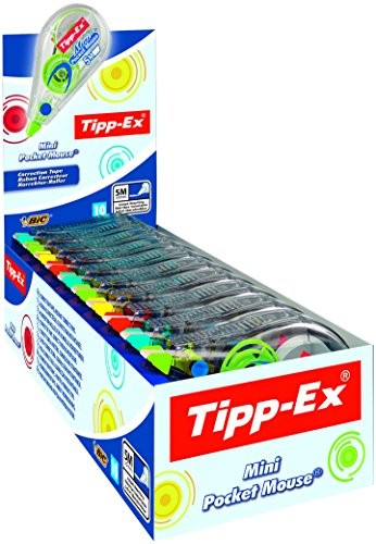 Tipp-Ex TIPP-EX 926397 Correction Roller mini Pocket Mouse Fashion 5 MM X 5 m, Display Box A, 4-krotnie sortowane, 10 sztuki 926397