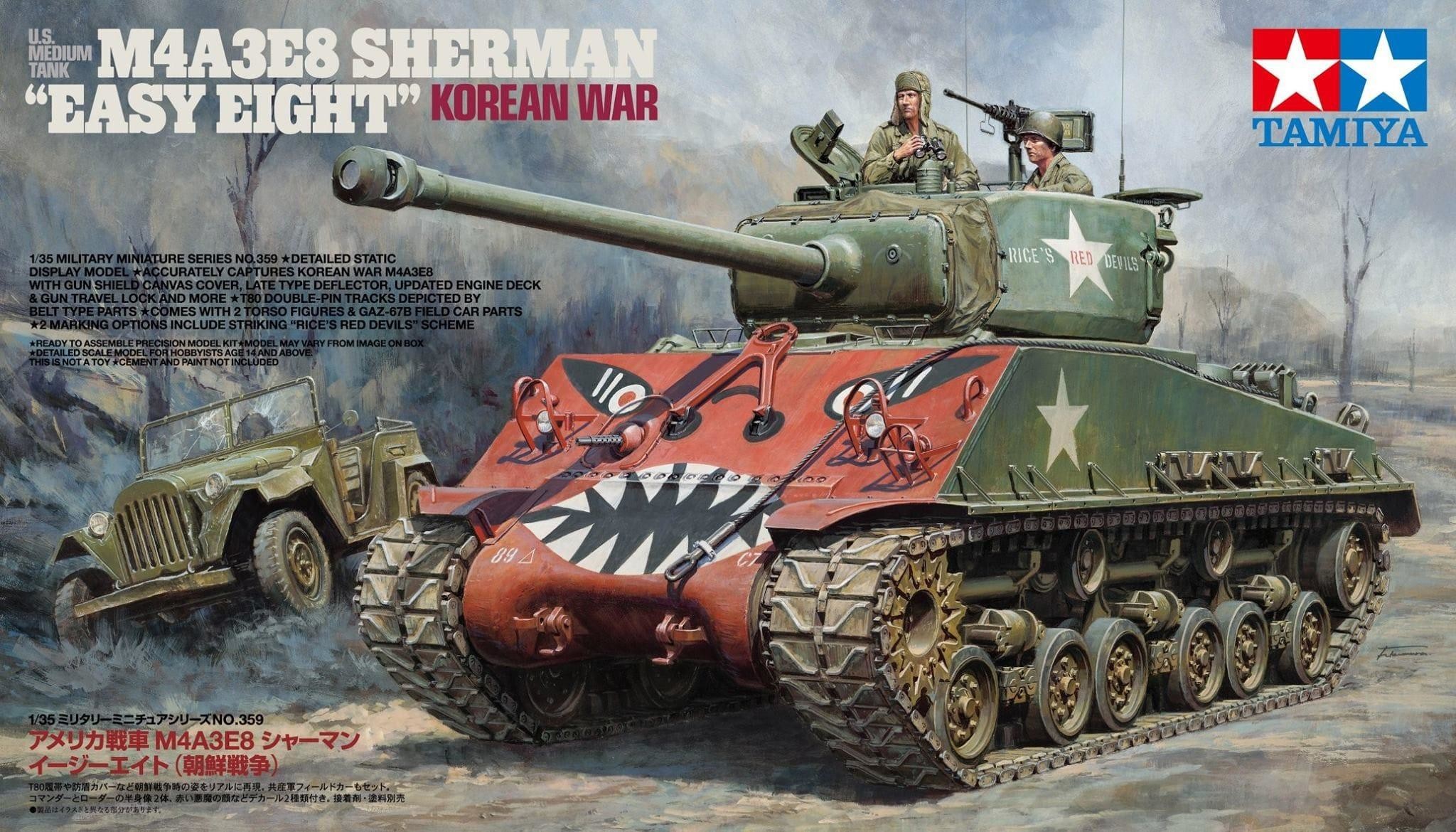 Tamiya Amerykański czołg średni M4A3 Sherman Easy Eight, wojna w Korei 35359