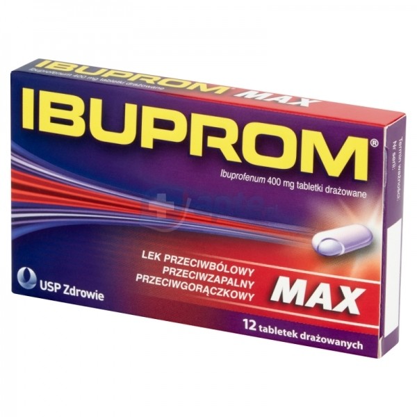 USP Zdrowie Ibuprom Max 400mg 12 tabletek