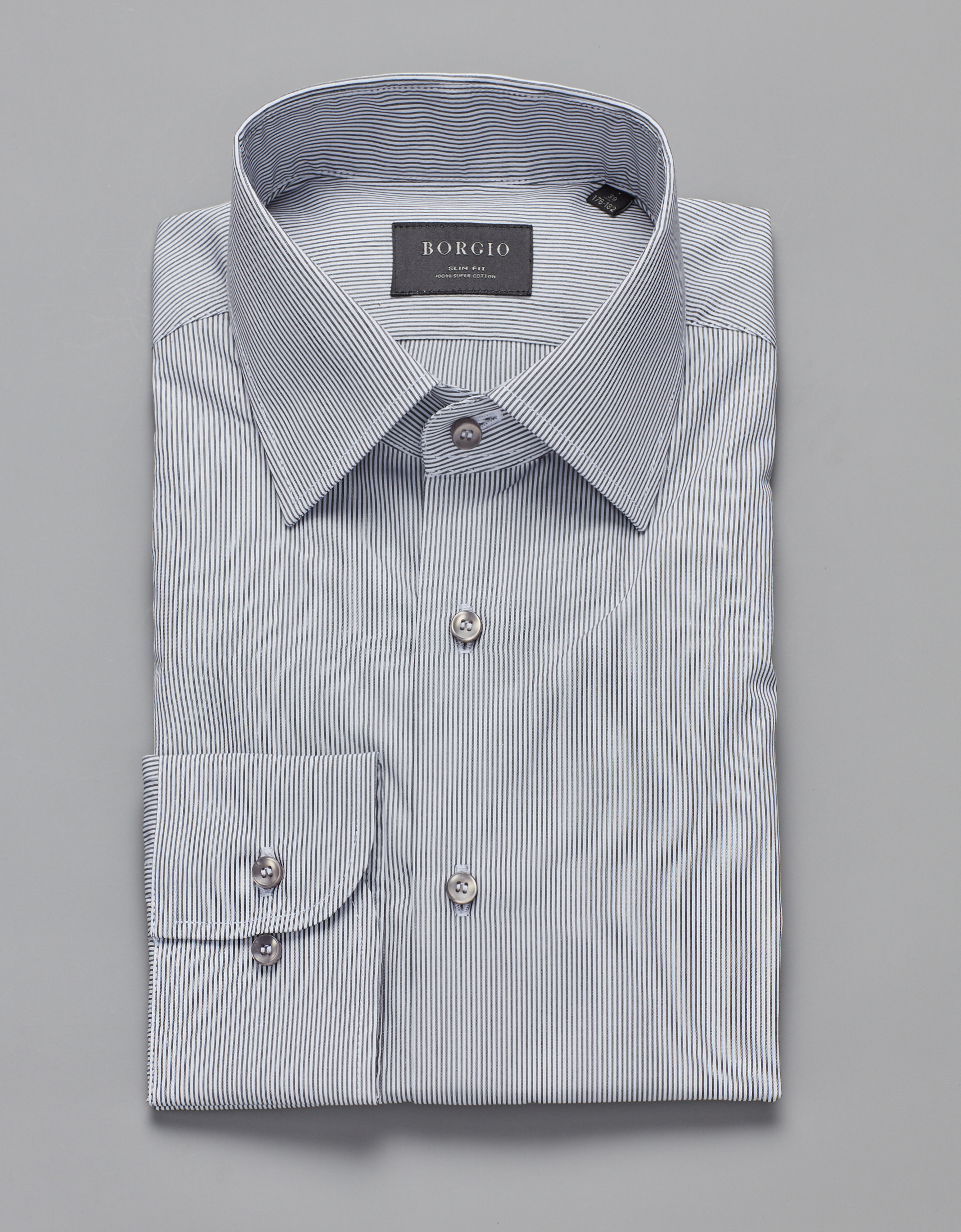 Borgio koszula calimera 00231 długi rękaw slim fit biały