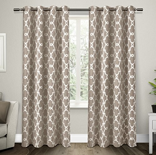 Exclusive Home Curtains Ekskluzywna zasłona zaciemniająca Home Gates z tkanej satyny, para (2 sztuki), Black Pearl, 52x108 cm EH8024-03 2-96G