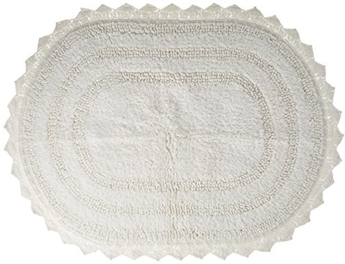 DII oceanique można prać w pralce, 100% tkany bawełna okrągły dywanik łazienkowy miękkie i chłonne, blisko Vanity, wannie lub pod prysznic, 71,1 cm Dia, Mauve CAMZ37161