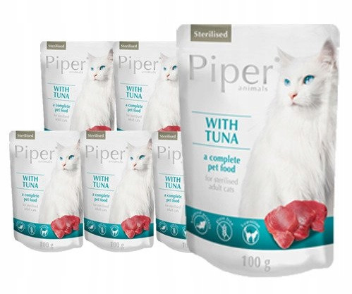 Dolina Noteci PIPER) PIPER CAT Sterelised z Tuńczykiem Zestaw Saszetki 10 x 100g ZEST-PIP-100-10-TUN