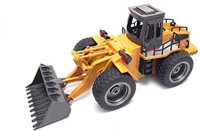Amewi 22304 Scale, 2,4 GHz, ładowarka do kół z metalową szuflą do ładowania, 1:18, żółta