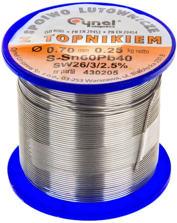 ERGOM Drut do lutowania 0.7mm 250g DW 0.70/TLR E05ML-01010200501