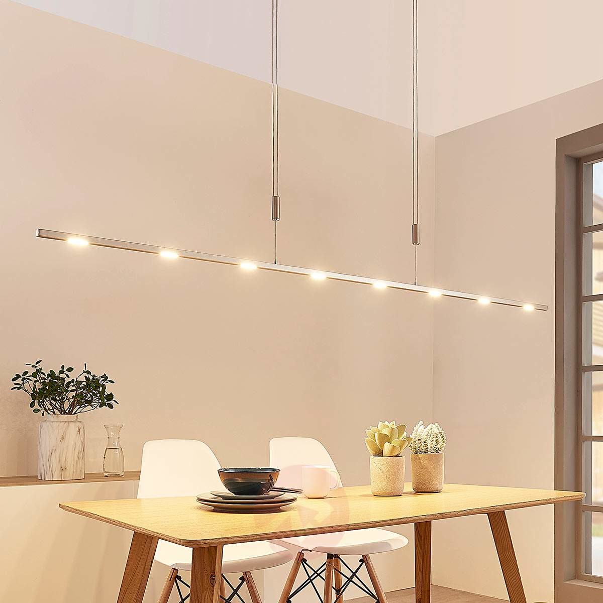 Lampenwelt com Lampa wisząca LED Arnik, ściemniana, z regulacją