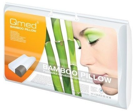 Qmed Szwedzka poduszka ortopedyczna Z WĘGLEM BAMBUSOWYM - profilowana Qmed (bamboo pillow) 0000002835