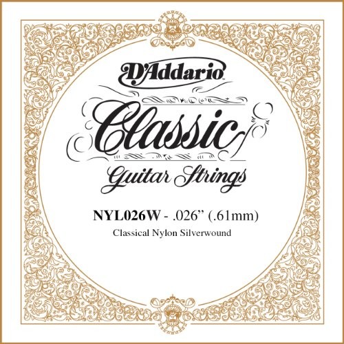 DAddario NYL026W gitara koncertowa Wound 026 srebrna NYL026W