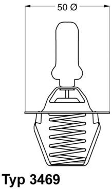 Wahler Termostat, żrodek chłodzący 3469.91D