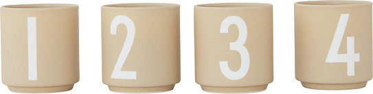 Design Letters Filiżanki do espresso AJ beżowe 4 szt. 10102003BEIGE