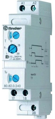 Przekaźnik czasowy 2NO 6A 12-240V AC/DC, Funkcja SD: przełączanie gwiazda-trójkąt 80.82.0.240.0000 808202400000