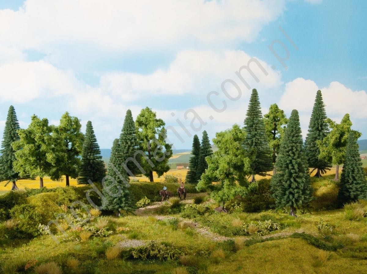 NOCH Las mieszany 10 - 14 cm / 16 szt. 24621