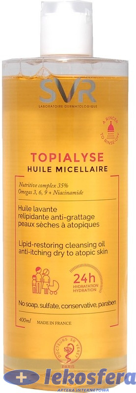 Laboratoire SVR SVR Topialyse Olejek do mycia skóry suchej i atopowej 400 ml