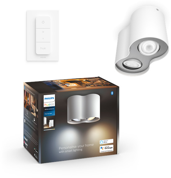 Philips Hue Milliskin Reflektor punktowy do zabudowy - kwadratowy - aluminiowy 929003046601