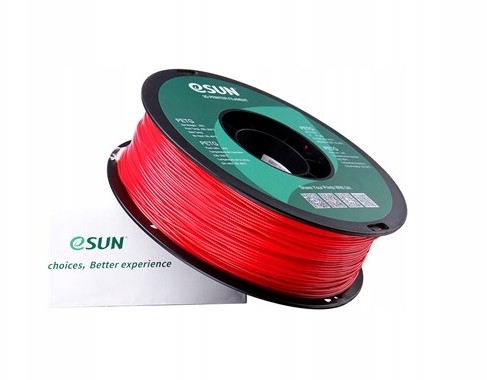 eSun Petg Filament Jednolity Czerwony 1.75mm