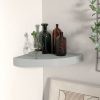 vidaXL vidaXL Narożna półka ścienna, szara, 25x25x3,8 cm, MDF