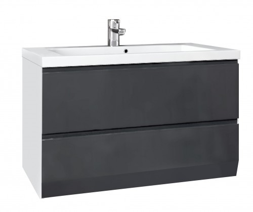 Oristo Szafka wisząca podumywalkowa BRYLANT 85 cm, GRAFIT POŁYSK OR36-SD-85-2- OR36-SD-85-2