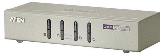 Aten Przełącznik 4 port USB KVM with Audio KVM Cables Included CS74U-AT