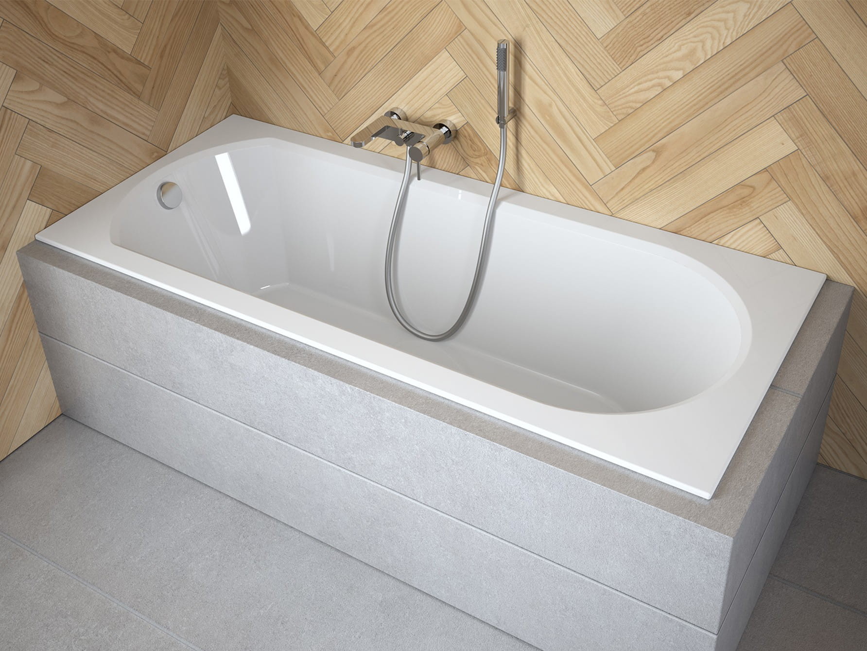 Besco wanna prostokątna Intrica slim 170 x 75 cm WAIN-170-SL