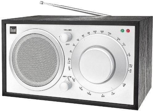 Dual NR 2 nostalgia radio (FM/MW tuner, czarna drewniana obudowa, wskazanie LED, wejście na słuchawki, głośniki) 4260136673349