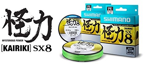 SHIMANO kairiki SX8, 150 meter, szara, 8 X żyłka wędkarska plecionka stalowa 511040G0164MS