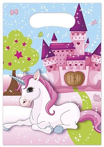 Gymform Procos 85721 torebki na imprezę, na dziecięce urodziny lub imprezę tematyczną, jednorożec Filly, upominki 6 szt.) 85721