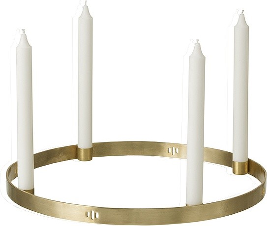 Ferm Living Świecznik Circle mosiądz 38 cm 5722