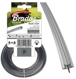 Zdjęcia - Pozostały sprzęt ogrodniczy Bradas Żyłka RIPPER DUAL, gwiazda, 2,4 mm x 15 m, karta 