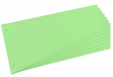 Herlitz przekładki tekturowe, trapezowe, 120 x 230 mm, zielony 100 szt. 10838225