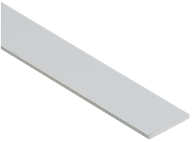 Cezar Sztanga płaska  20 x 2 mm 1 m aluminium srebrne