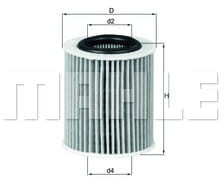 Mahle FILTR OLEJU KNECHT OX 386D OPEL ASTRA H SIGNUM VECTRA C ZAFIRA B 1,9CDTI 04 OX 386D