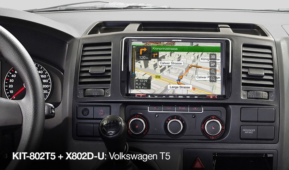 Alpine ZESTAW MONTAŻOWY DO STACJI X802D-U W AUTACH VW T5/T6 KIT-802T5