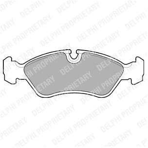 DELPHI Zestaw klocków hamulcowych, hamulce tarczowe LP585