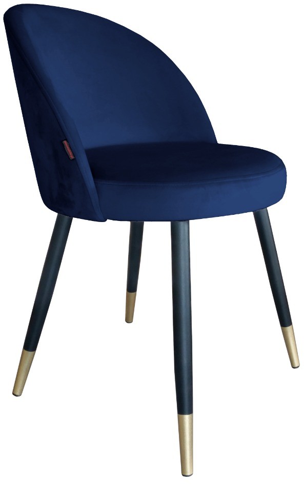 Atos Krzesło TANEW VELVET GOLD granatowe w stylu glamour TRIX-GOLD-MG16