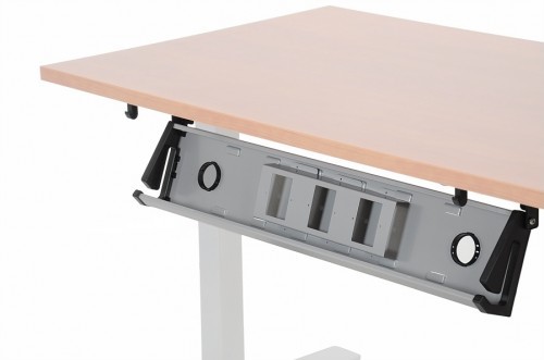 STEMA - ST Poziomy kanał kablowy (aluminium) do stelaża z elektryczną regulacją wysokości ST-KPZ-01/A