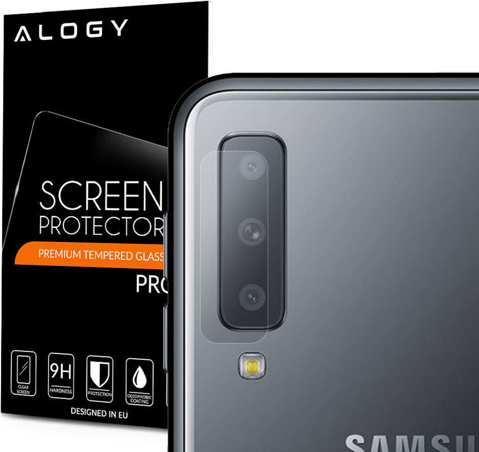 Alogy Szkło hartowane na tył obiektyw do Samsung Galaxy A7 2018 8736X10