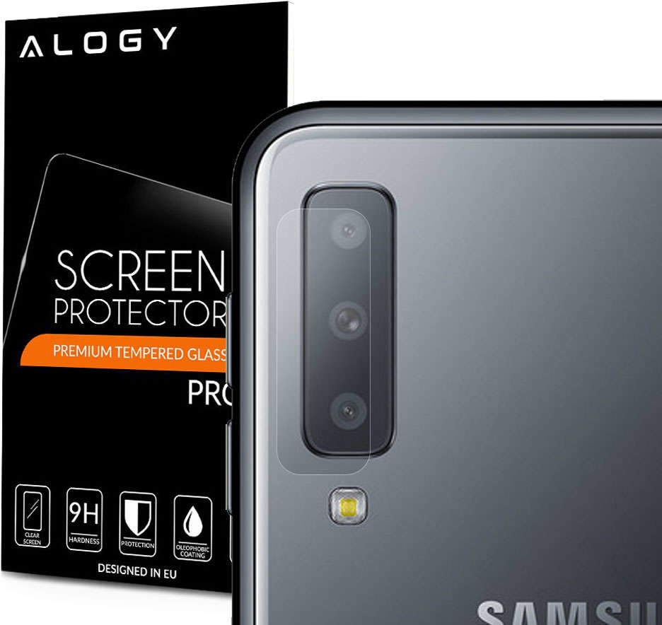 Alogy Szkło hartowane na tył obiektyw do Samsung Galaxy A7 2018 8736X10