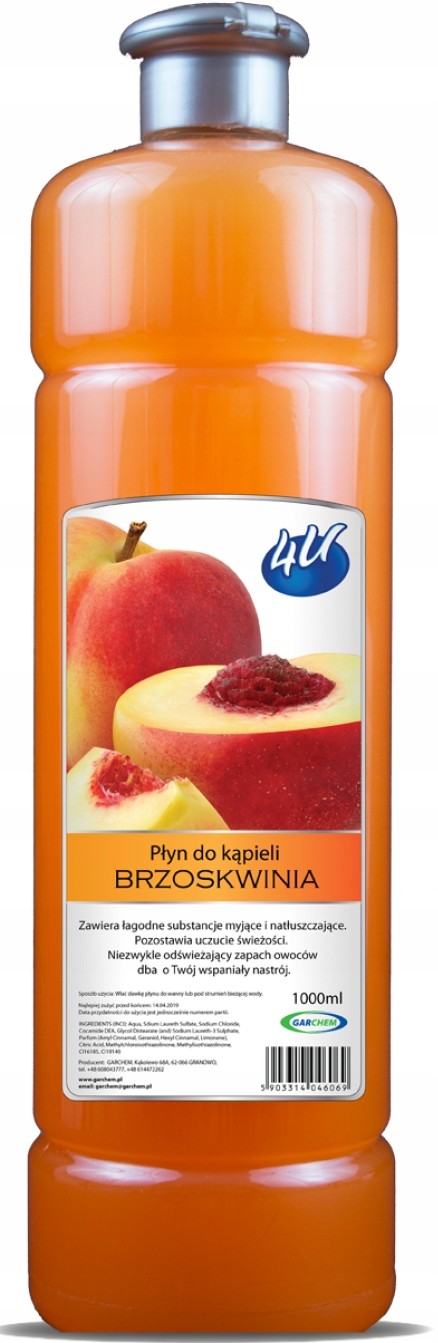 4U Płyn Do Kąpieli Brzoskwinia 1 L