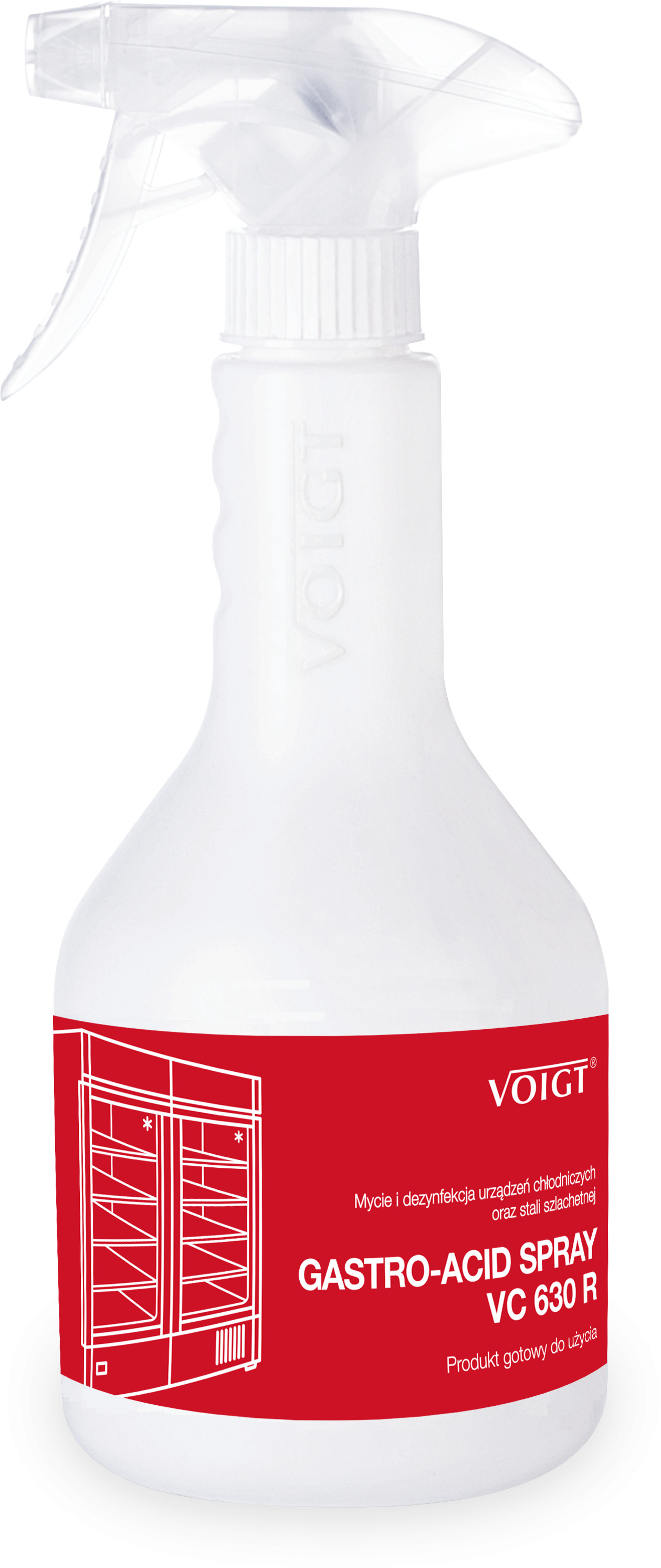 Voigt VC 630 GASTRO-ACID 0,6l do mycia i dezynfekcji B,F lodówek, kuchni i stali nierdzewnej VC 630 GASTRO-ACID 0,6l