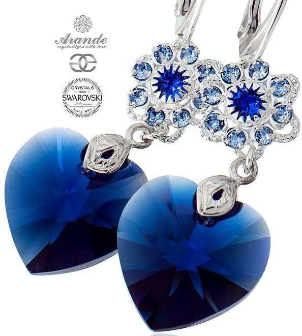 Swarovski Unikatowe KOLCZYKI Indy Aqua Feel Srebro