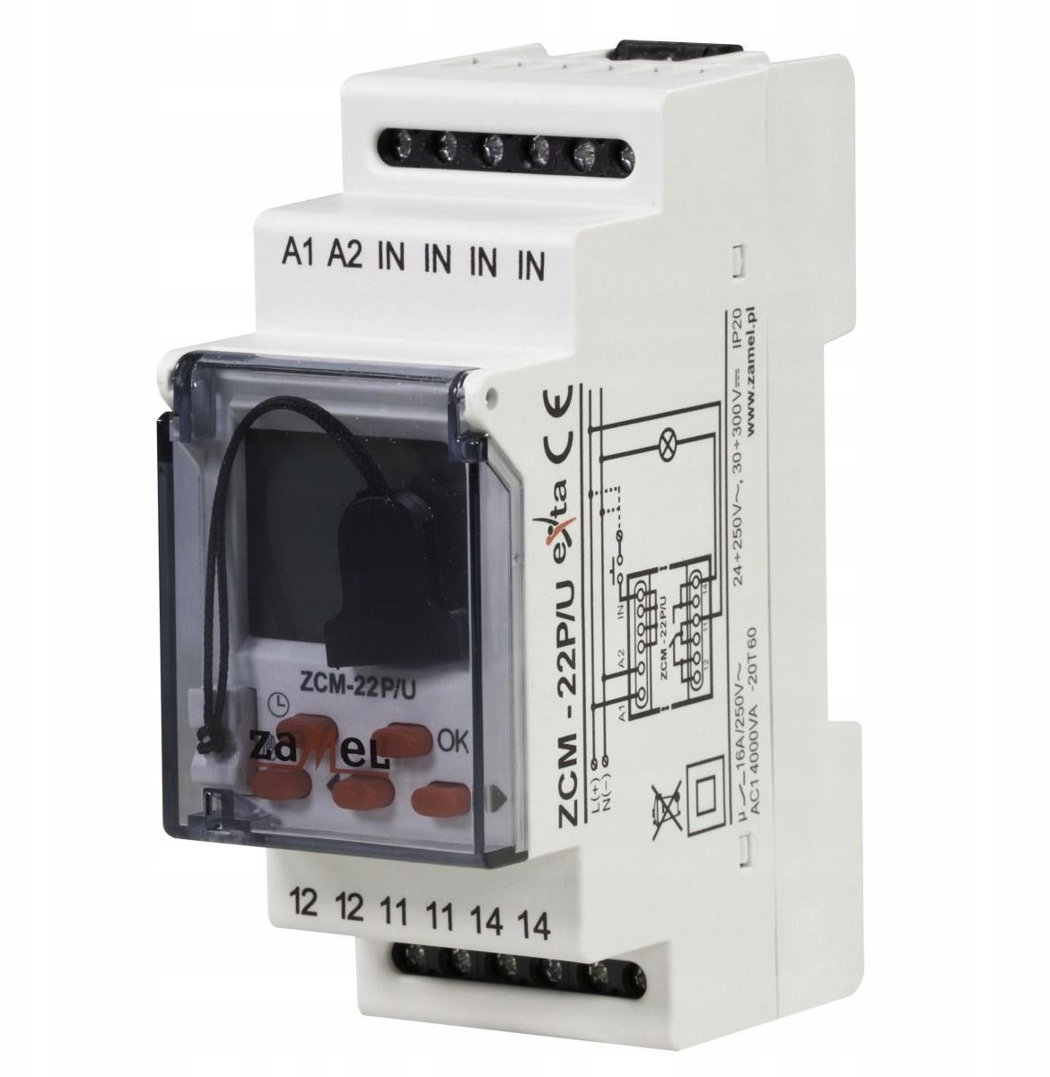 Programator Czasowy TygRoczny Uni Pamięć ZCM-22P/U