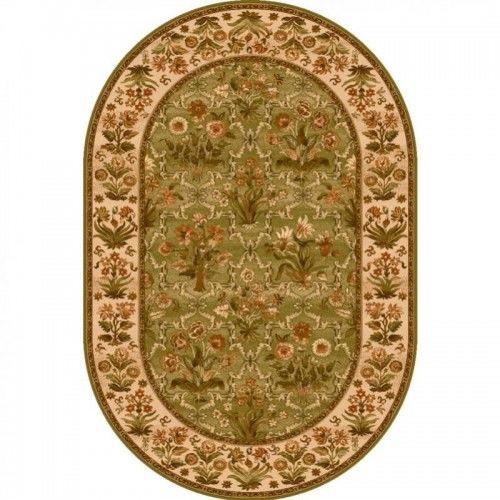 Agnella Brintons Dywan Isfahan OLANDIA oliwka owal wełna 4116