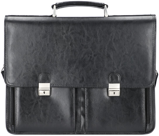 ALASSIO Veneto Torba biznesowa skórzana 42 cm przegroda na laptopa schwarz 47117